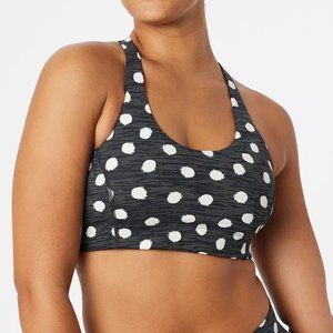 Outdoor Voices Doing Things Bra in Black Polka